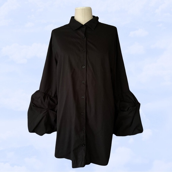 Ashley Stewart Tops - ASHLEY STEWART Sale! ✨ Balloon Long Sleeve Blouse Button Up Shirt Lantern Top 16